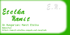 etelka manit business card